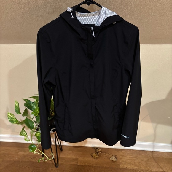 Free Country Jackets & Blazers - Free Country Black Utility rain Jacket with Hood women's medium light weight